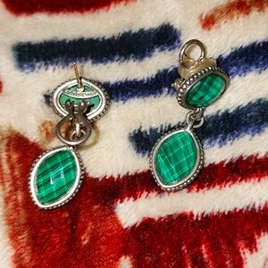 Lagos drop earrings malachite
